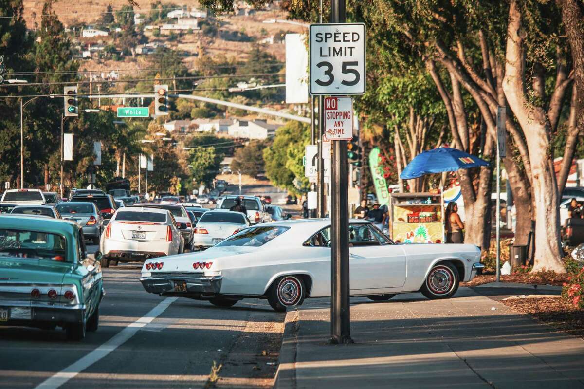 Lowriders cruising San Jose streets.