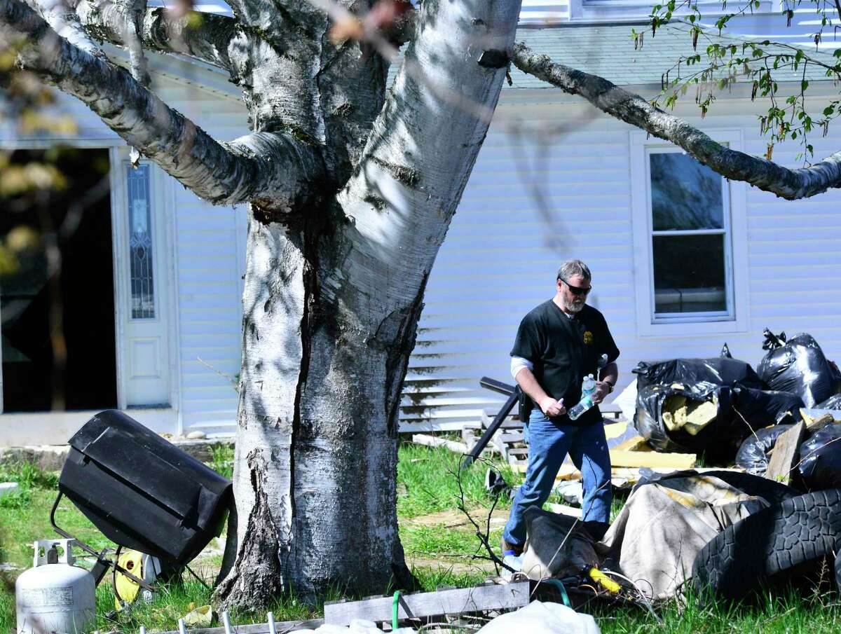 Federal agents execute a search warrant at Nathan Carman's residence on Fort Bridgman Road, in Vernon, Vt., after he was arrested and charged with the murders of his grandfather and mother on Tuesday, May 10, 2022.