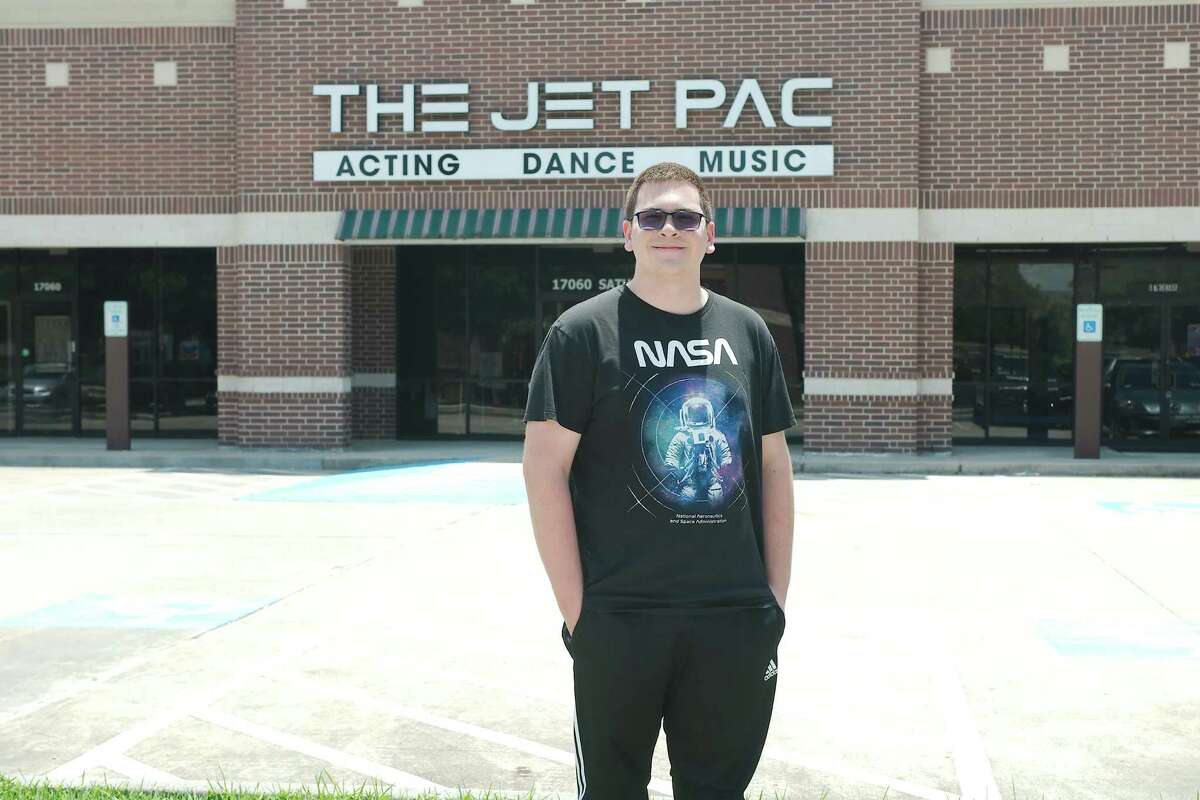 Dickinson High School graduating senior Jacob Zamarripa obtained LED lighting and projection equipment for The Jet-Pac.