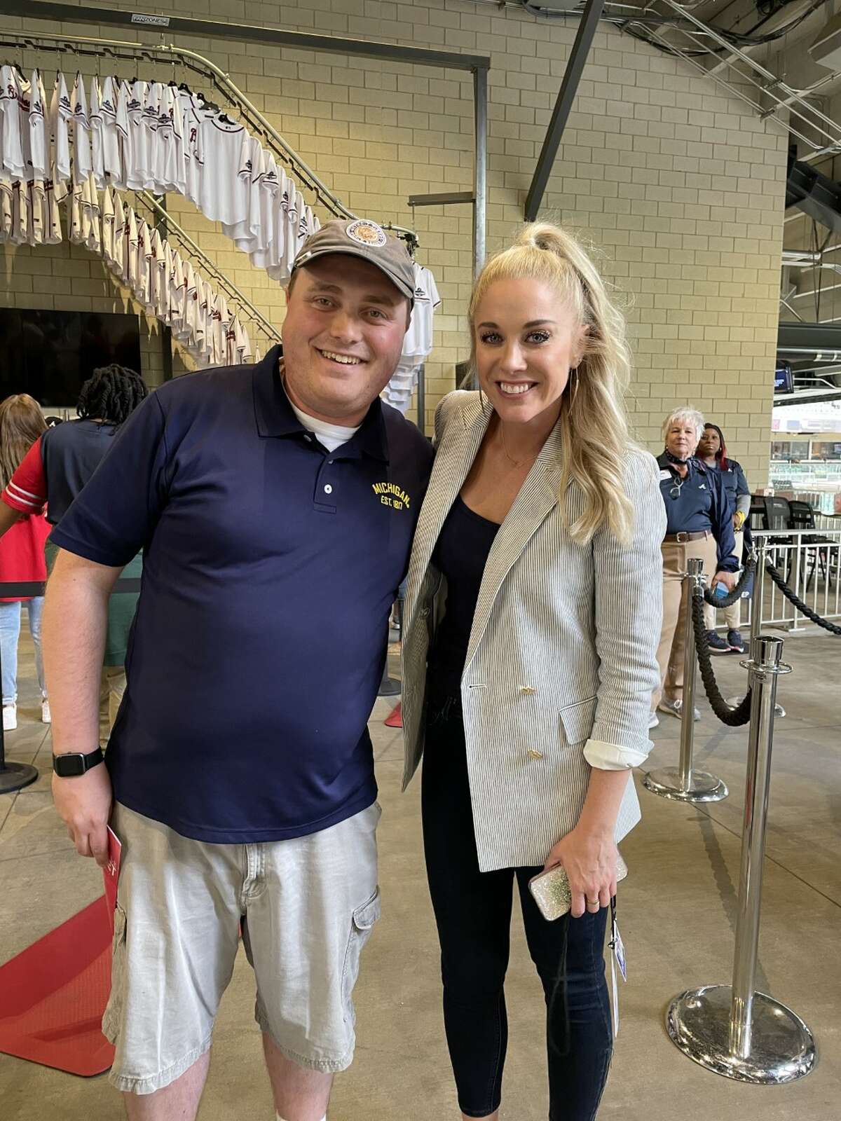 Sportswriter Tom Greene talked with Bally Sports Braves reporter Kelly Crull, the first time Greene and Crull have met since August 2019.