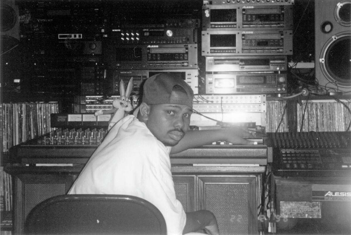 DJ Screw at Maestro’s studio in southwest Houston during the recording of his album 3 ’N the Mornin’, 1996.