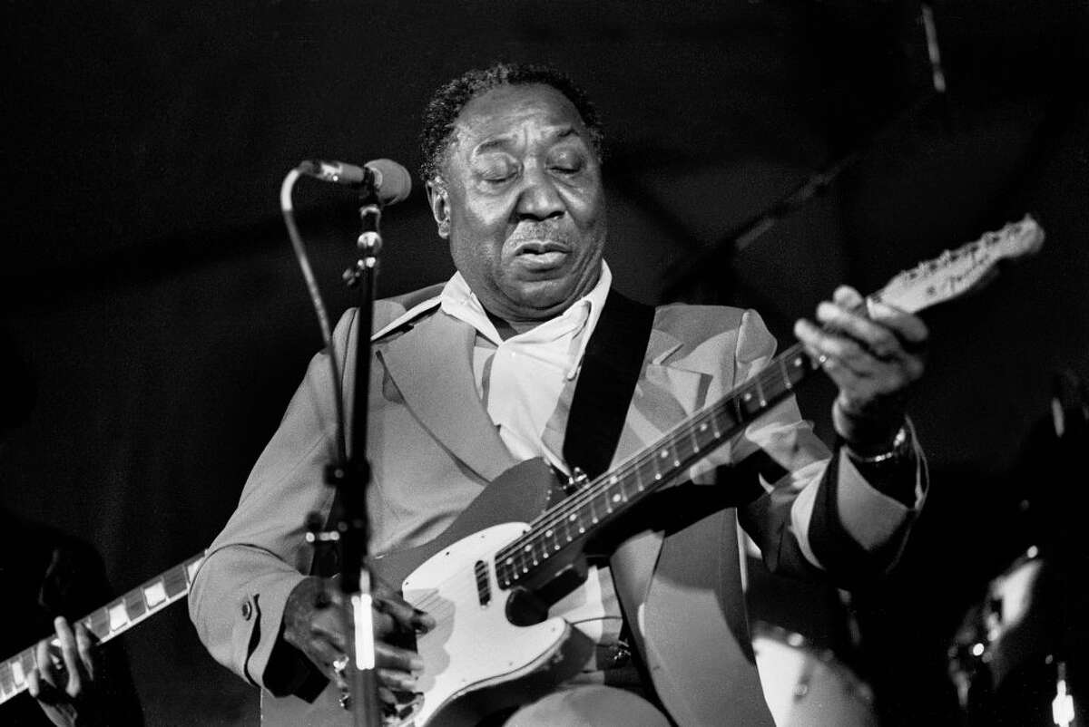 Blues legend Muddy Waters performs at Northwestern University in 1981, six years after recording “The Muddy Waters Woodstock Album” at Bearsville Studios.