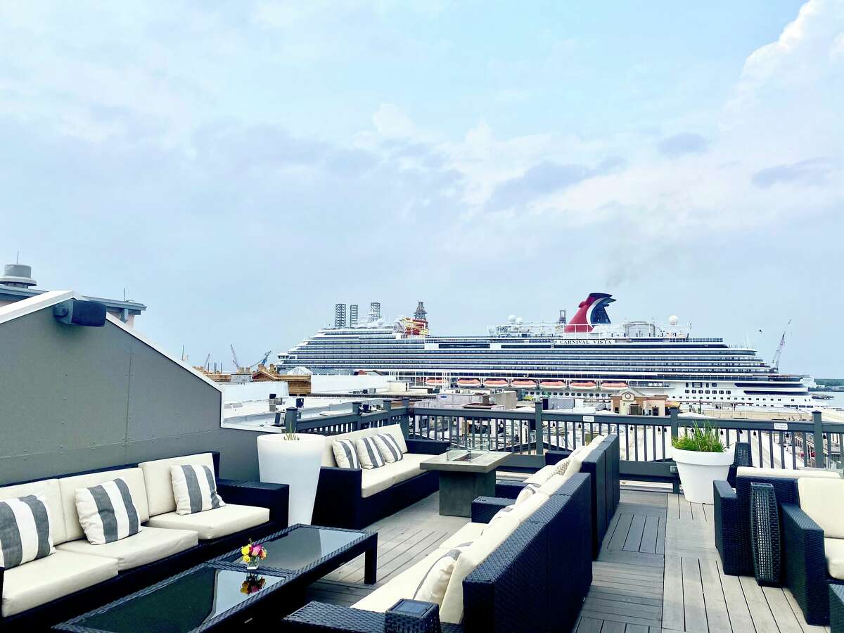 Watch the boats go by at the rooftop bar at the Tremont House in Galveston.