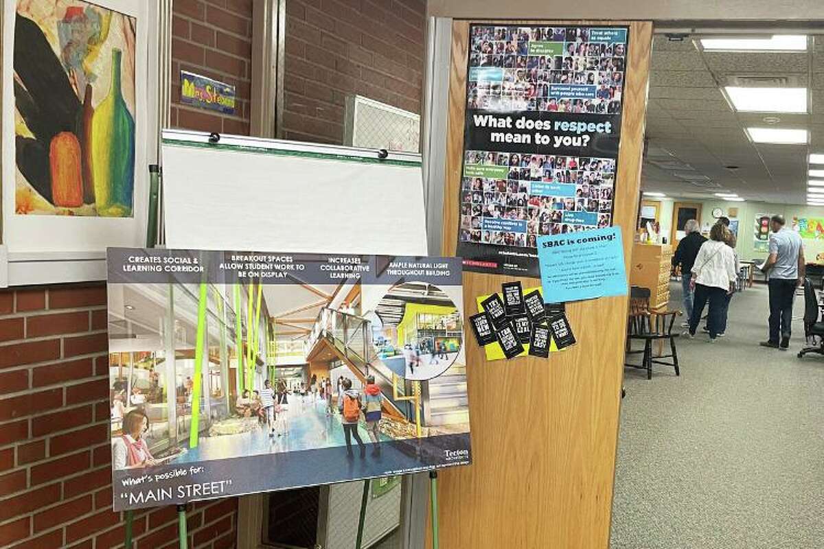 Nearly 100 community members joined the Cromwell Middle School Building Committee May 5 at the current middle school to learn about plans for a future facility.