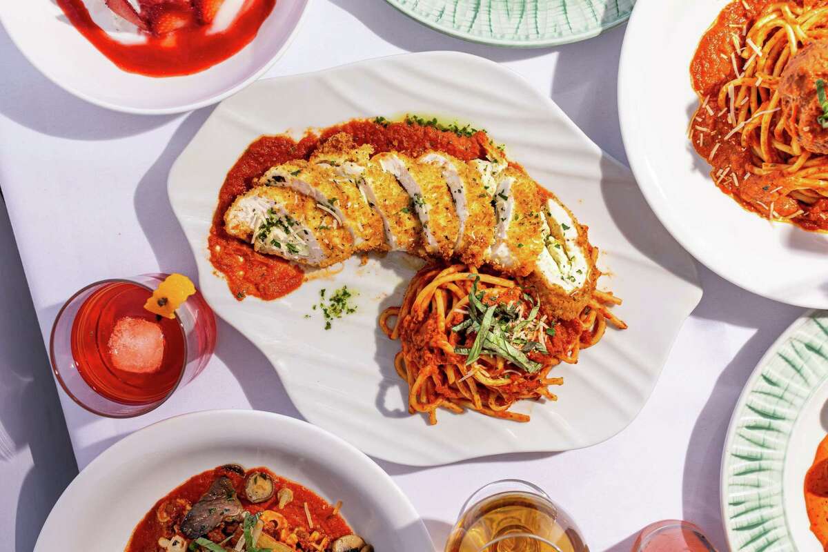 Chicken parm involtini at Paserella, a new Italian restaurant concept from Gr8 Plate Hospitality opening May 17 at Boardwalk Towne Lake in Cypress.
