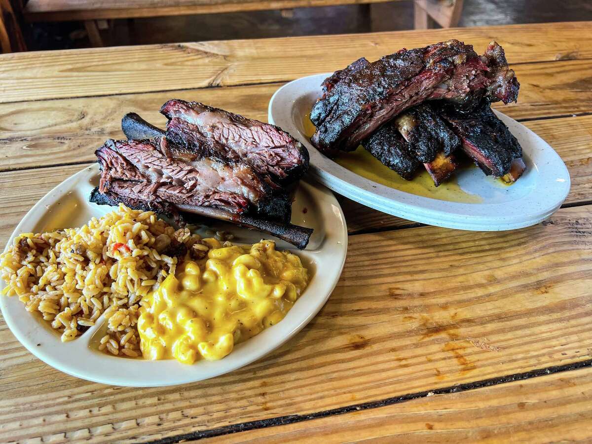 Chuck beef rib plate and beef back ribs at Stockyard BBQ