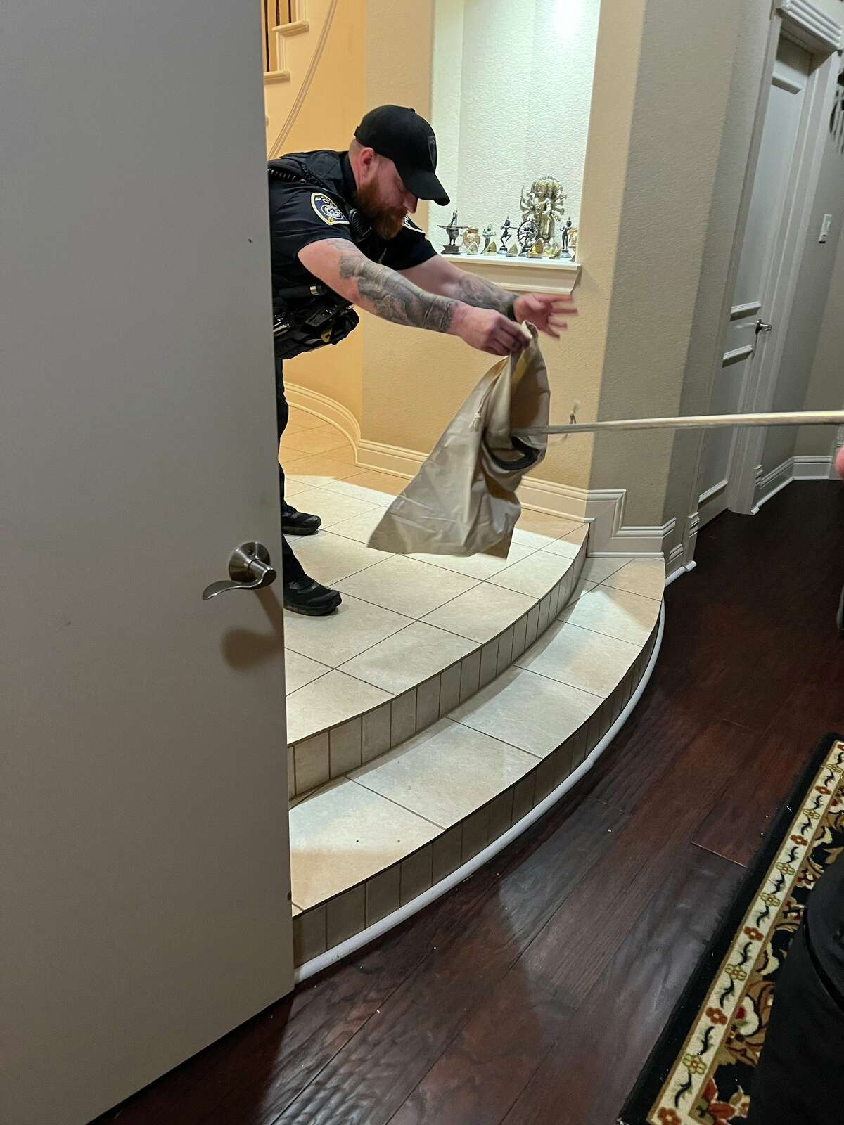 Southlake DPS wrote in its Tuesday, May 10 post how officers helped remove the cottonmouth snake that was hanging out inside the residence in Southlake, which is in the Fort Worth area. Snakes are known to be very active during the spring as they search for food and shelter from the sun. 