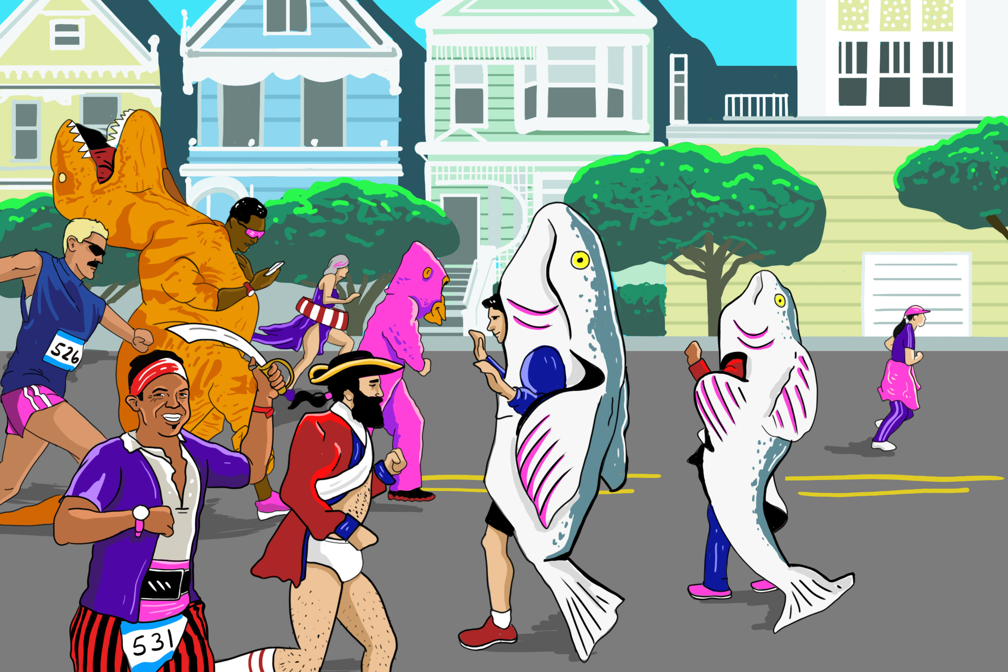 The salmon run is SF's weirdest Bay to Breakers tradition