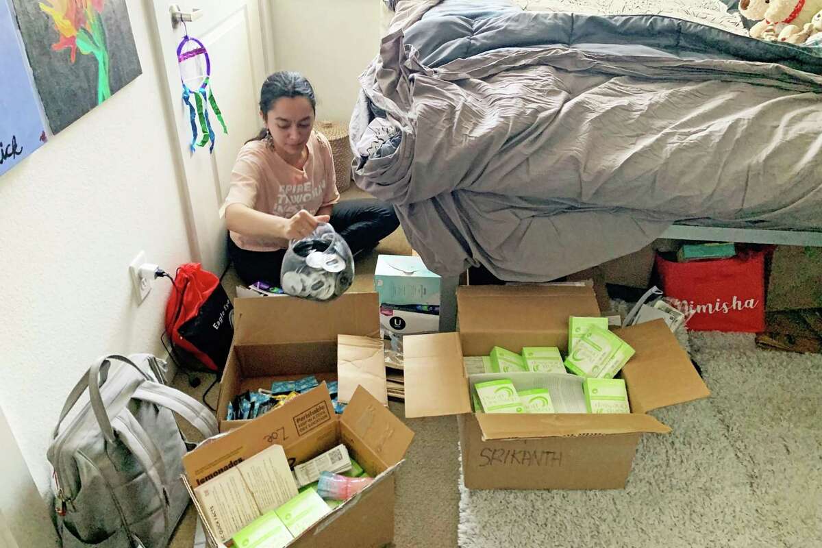 Nimisha Srikanth, a public health major at Texas A&M University, keeps boxes of donated Plan B, condoms and pregnancy tests under her bed. As president of Feminists for Reproductive Equity and Education, she operates an emergency contraception hotline and delivers free pills to any A&M student who contacts her.