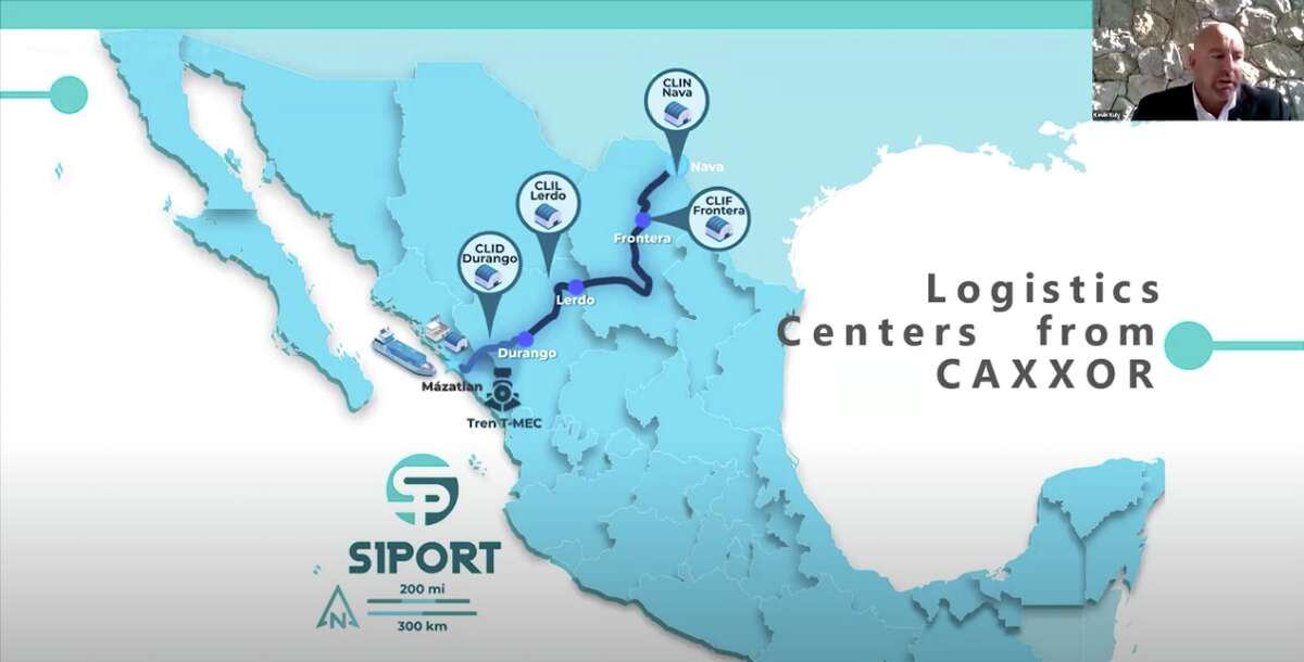 CAXXOR, which is an international conglomerate with the strength to drive infrastructure projects and other real assets, in February of this year provided a presentation showing the original route of the planned railway going from Mazatlan, Sinaloa into Texas with Laredo, Texas not an original place of crossing. 