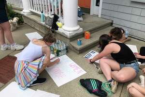 Darien marchers rally in support of abortion rights