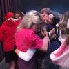 Heather Hayes, who played Mrs. Wormwood in South Glens Falls High School's production of "Matilda," hugs another participant from the 2022 High School Musical Theatre Awards in Schenectady.