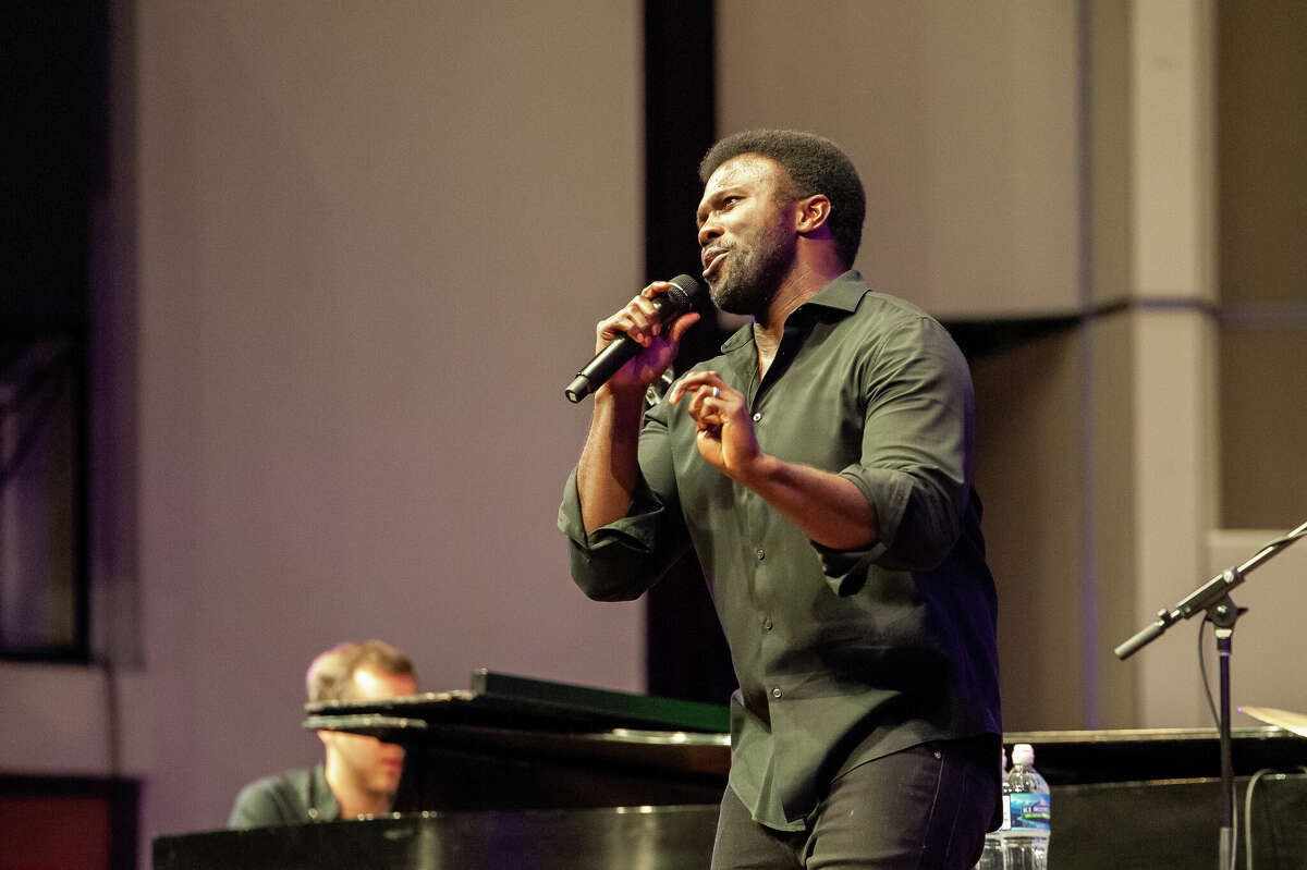 Tony-nominated Broadway performer Joshua Henry performs a passionate set during the Midland Center for the Arts 50th Anniversary Celebration on May 14, 2022.