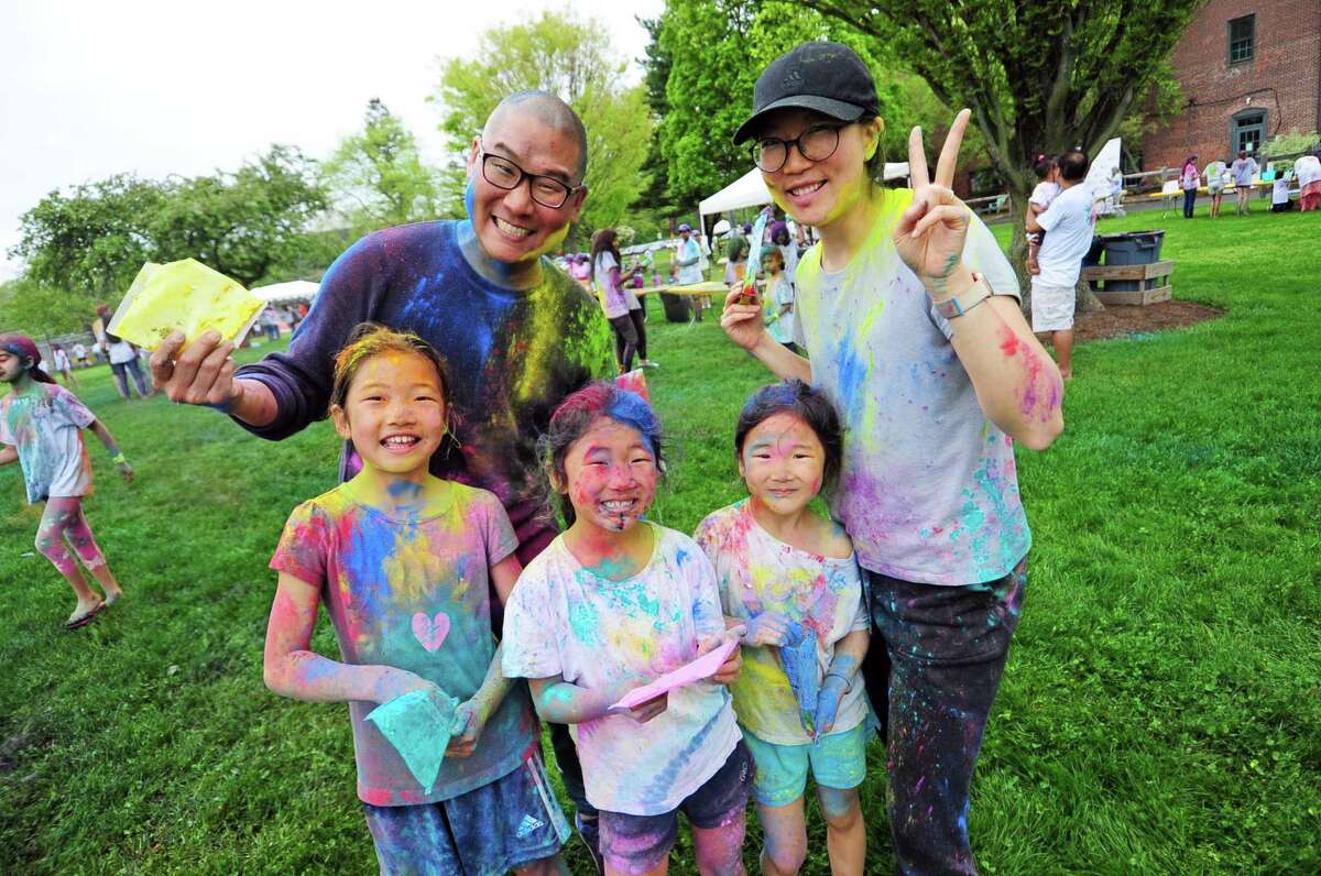 The India Cultural Center of Greenwich hosts its Holifest and Color Throw at Roger Sherman Baldwin Park in Greenwich, Conn., on Saturday May 14, 2022. Although the Color Throw is highlight of event, there were plenty of other activities like Indian food, arts and crafts, DJ Kunjun providing music, henna tattoos and an ice cream truck.