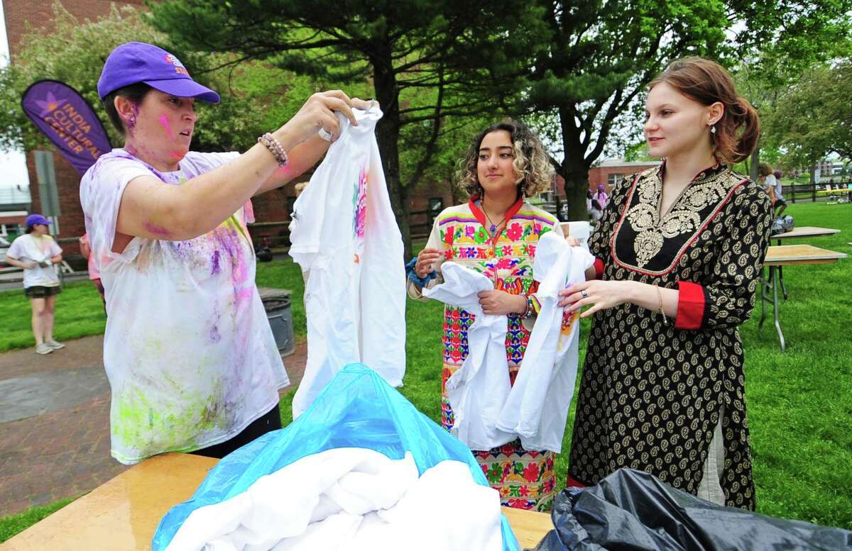 The India Cultural Center of Greenwich hosts its Holifest and Color Throw at Roger Sherman Baldwin Park in Greenwich, Conn., on Saturday May 14, 2022. Although the Color Throw is highlight of event, there were plenty of other activities like Indian food, arts and crafts, DJ Kunjun providing music, henna tattoos and an ice cream truck.