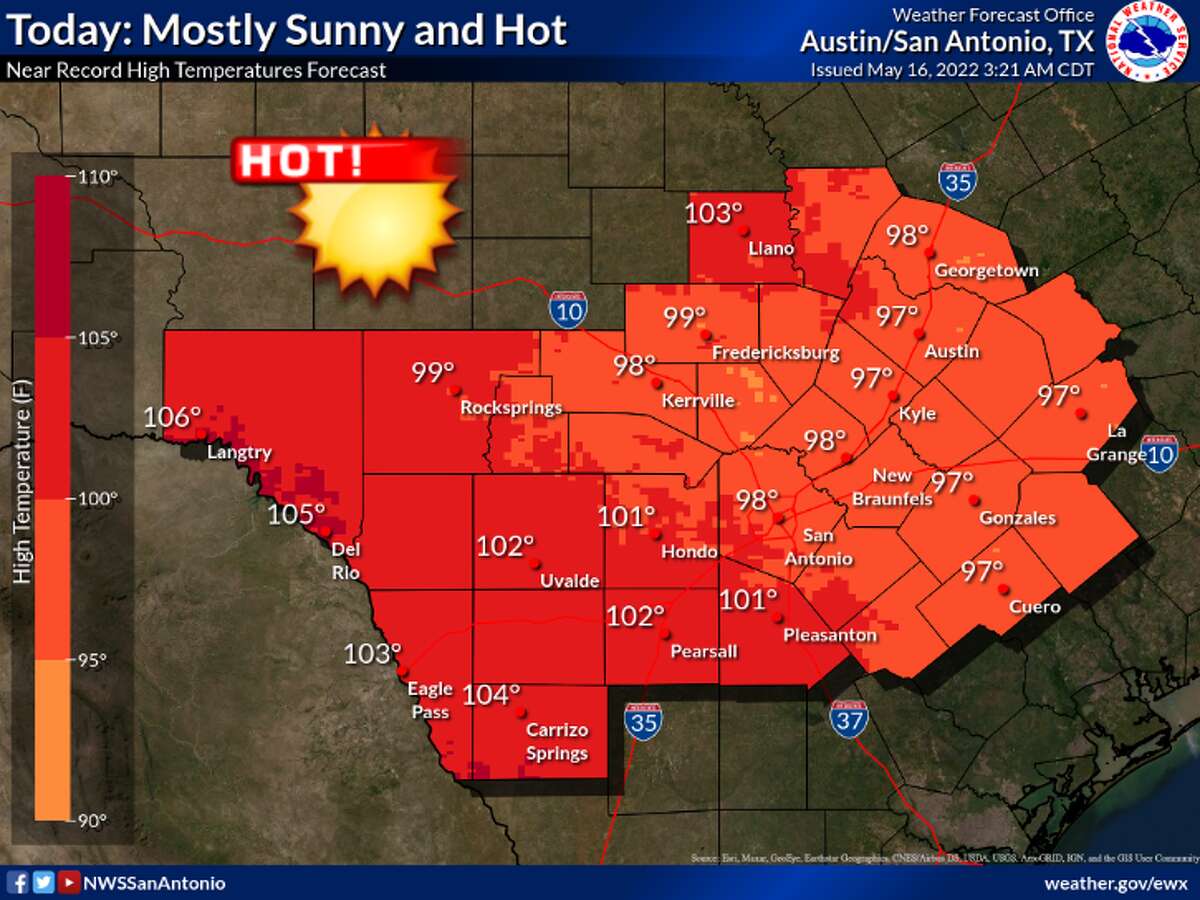 Recordbreaking heat is expected in San Antonio this week