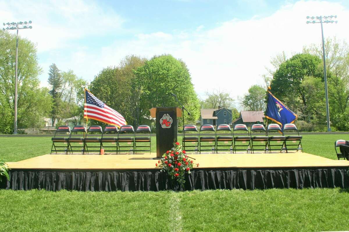 The Reed City High School 139th commencement ceremony was held on the RCHS football field Sunday, May 15, with 95 graduating seniors walking across the stage. RCHS Distinguished Alumnus Award winner, James G. George, class of 1963 was the keynote speaker.