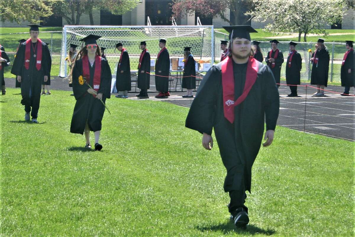 The Reed City High School 139th commencement ceremony was held on the RCHS football field on Sunday, May 15, with 95 graduating seniors walking across the stage. RCHS Distinguished Alumnus Award winner, James G. George, class of 1963 was the keynote speaker.