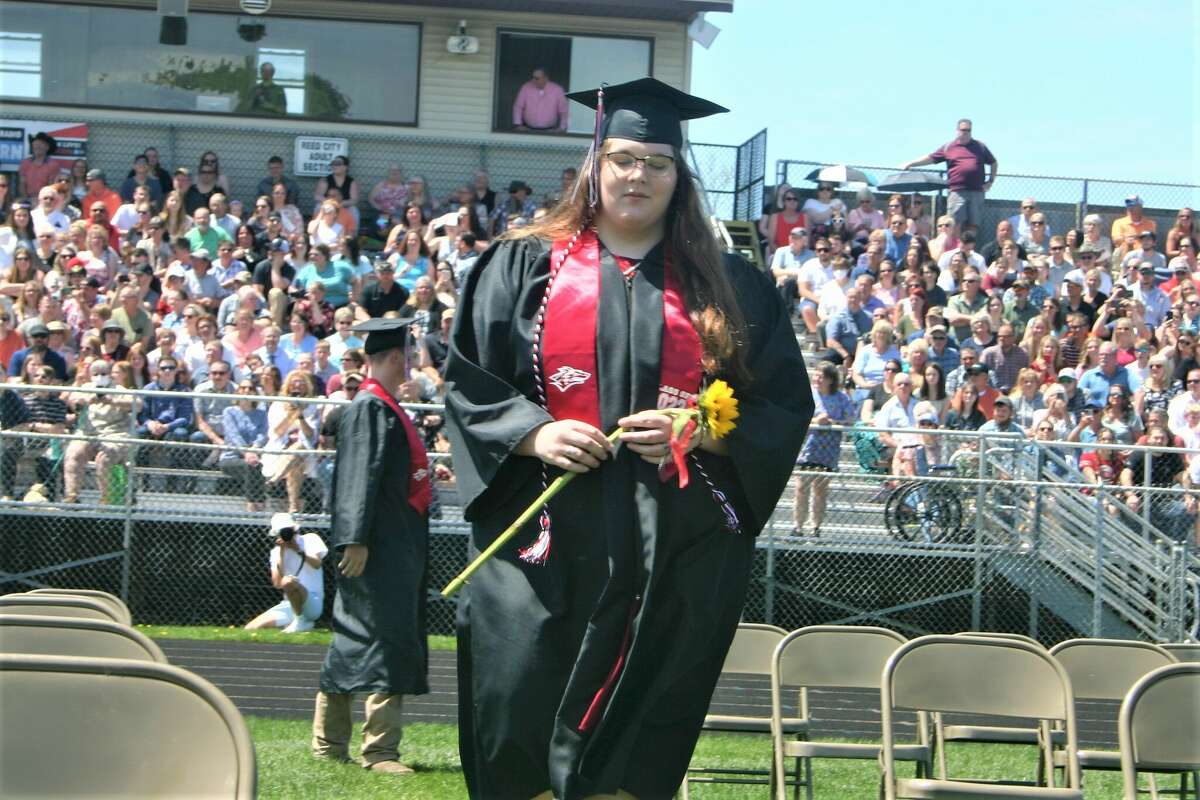 The Reed City High School 139th commencement ceremony was held on the RCHS football field on Sunday, May 15, with 95 graduating seniors walking across the stage. RCHS Distinguished Alumnus Award winner, James G. George, class of 1963 was the keynote speaker.