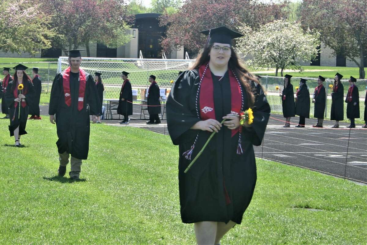 The Reed City High School 139th commencement ceremony was held on the RCHS football field on Sunday, May 15, with 95 graduating seniors walking across the stage. RCHS Distinguished Alumnus Award winner, James G. George, class of 1963 was the keynote speaker.