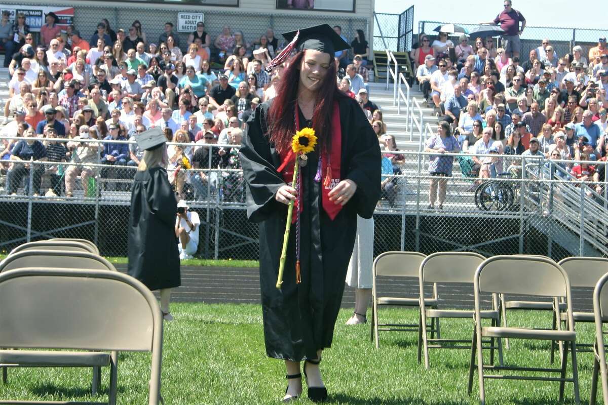 The Reed City High School 139th commencement ceremony was held on the RCHS football field on Sunday, May 15, with 95 graduating seniors walking across the stage. RCHS Distinguished Alumnus Award winner, James G. George, class of 1963 was the keynote speaker.
