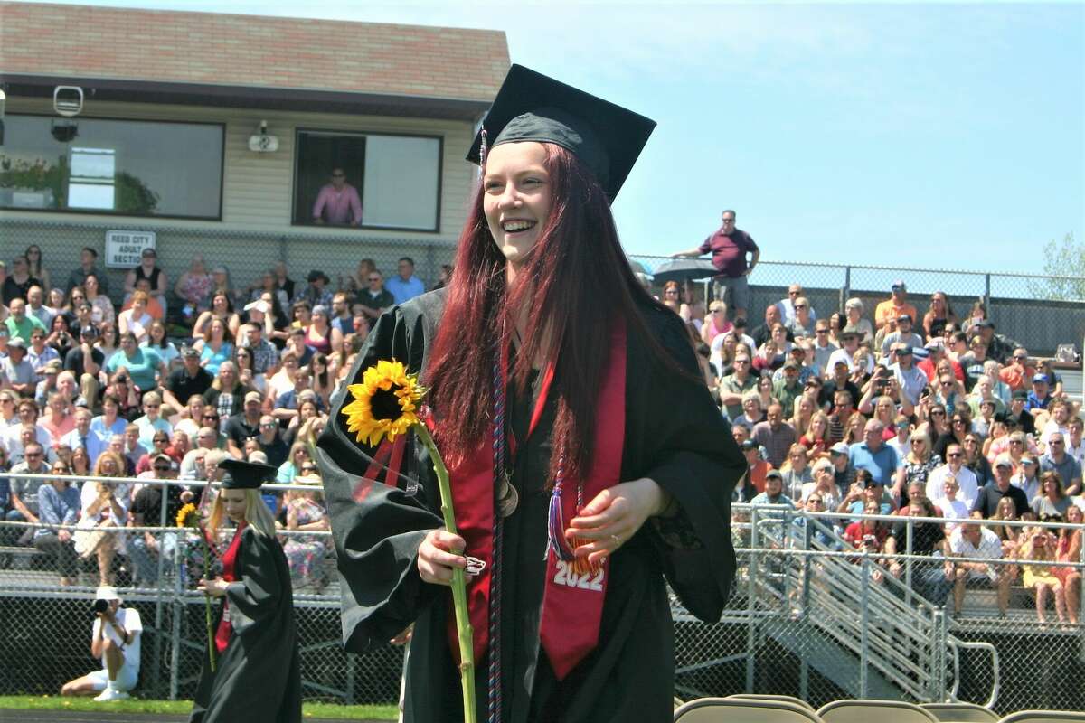 The Reed City High School 139th commencement ceremony was held on the RCHS football field on Sunday, May 15, with 95 graduating seniors walking across the stage. RCHS Distinguished Alumnus Award winner, James G. George, class of 1963 was the keynote speaker.