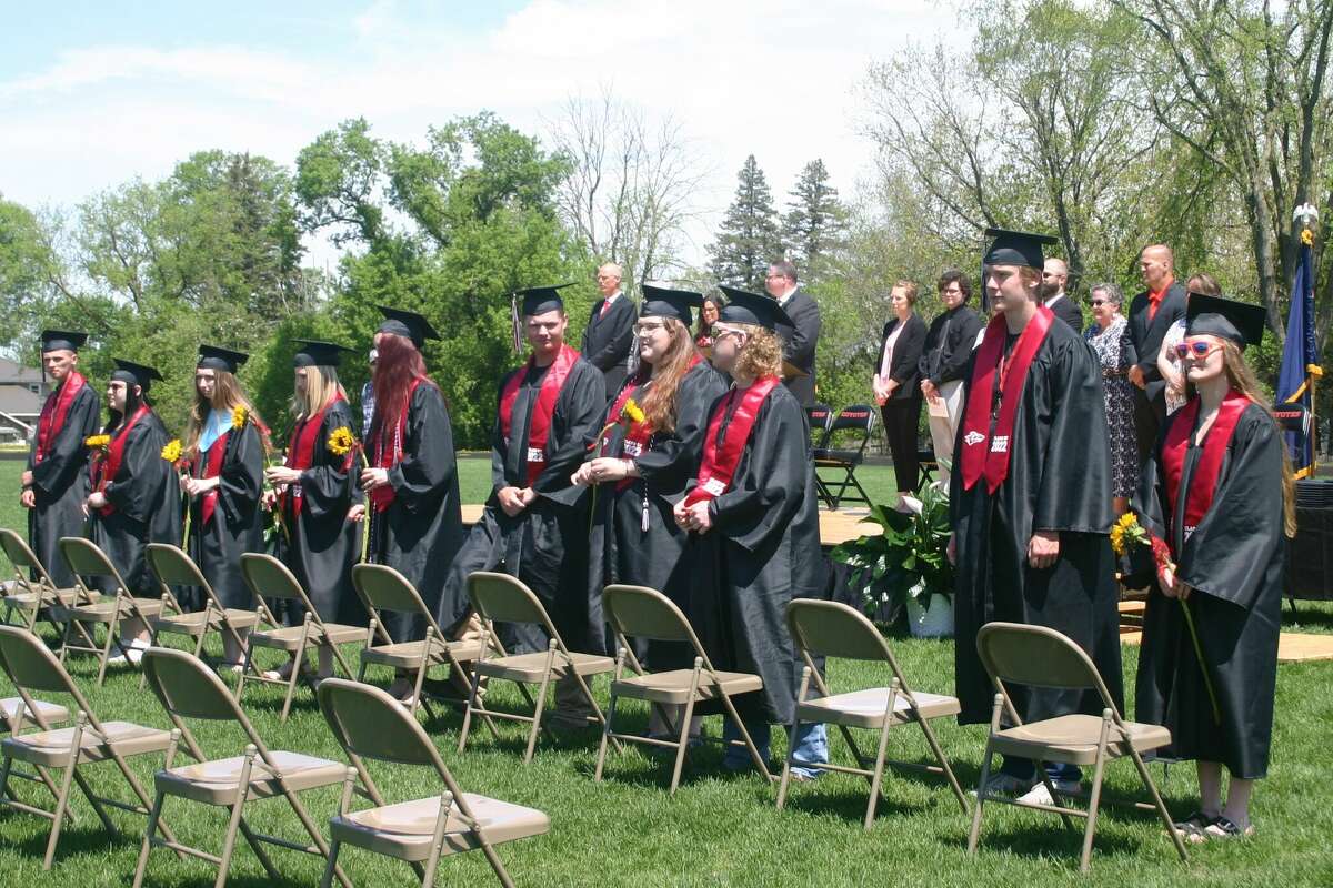 The Reed City High School 139th commencement ceremony was held on the RCHS football field on Sunday, May 15, with 95 graduating seniors walking across the stage. RCHS Distinguished Alumnus Award winner, James G. George, class of 1963 was the keynote speaker.