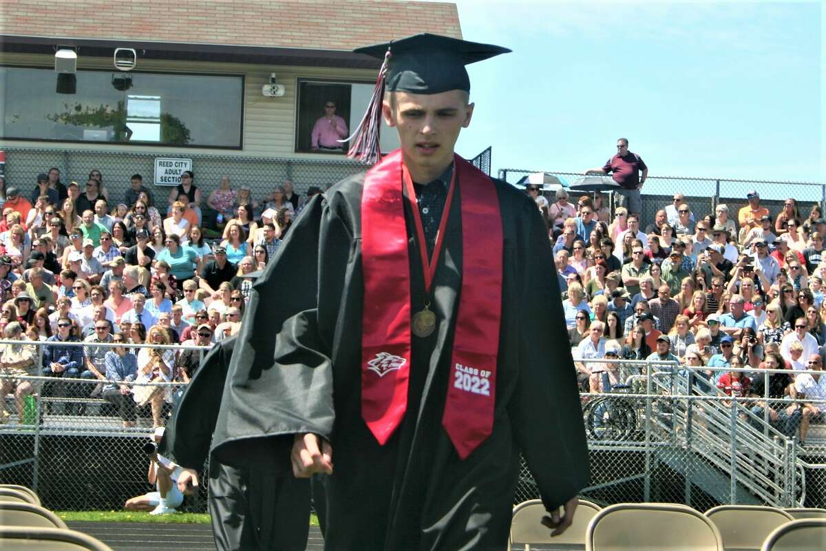 The Reed City High School 139th commencement ceremony was held on the RCHS football field on Sunday, May 15, with 95 graduating seniors walking across the stage. RCHS Distinguished Alumnus Award winner, James G. George, class of 1963 was the keynote speaker.