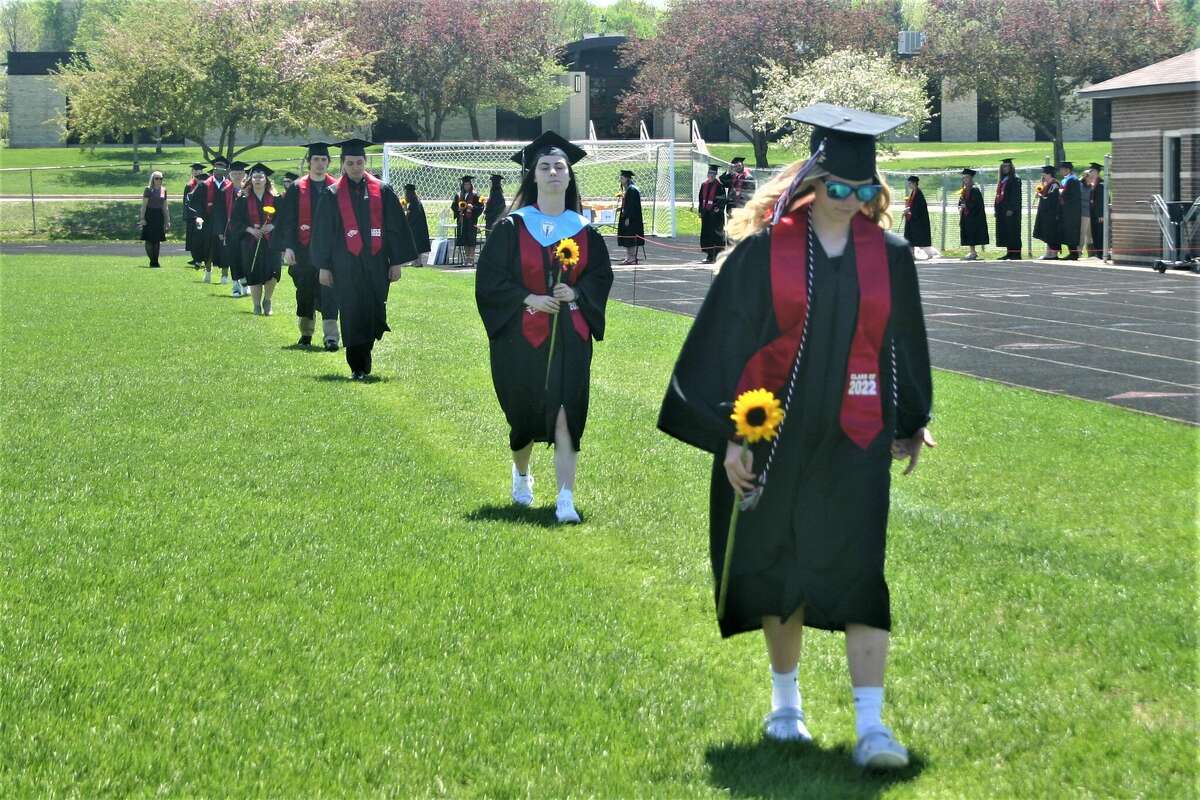 The Reed City High School 139th commencement ceremony was held on the RCHS football field on Sunday, May 15, with 95 graduating seniors walking across the stage. RCHS Distinguished Alumnus Award winner, James G. George, class of 1963 was the keynote speaker.