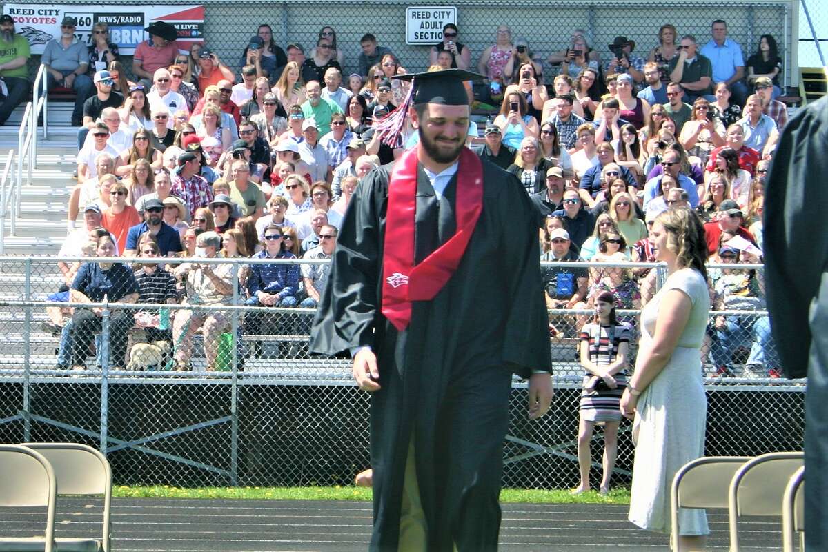 The Reed City High School 139th commencement ceremony was held on the RCHS football field on Sunday, May 15, with 95 graduating seniors walking across the stage. RCHS Distinguished Alumnus Award winner, James G. George, class of 1963 was the keynote speaker.