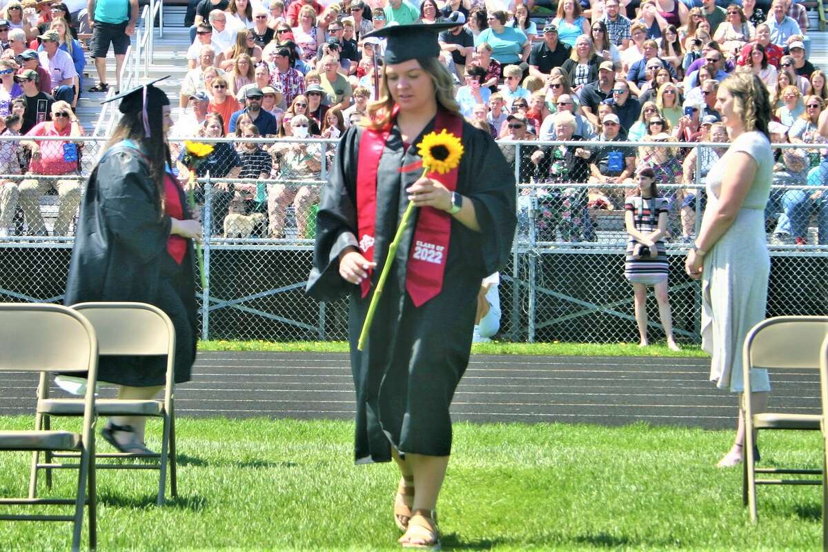 The Reed City High School 139th commencement ceremony was held on the RCHS football field on Sunday, May 15, with 95 graduating seniors walking across the stage. RCHS Distinguished Alumnus Award winner, James G. George, class of 1963 was the keynote speaker.