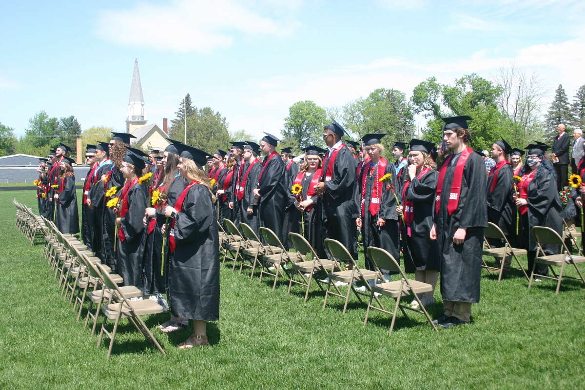 The Reed City High School 139th commencement ceremony was held on the RCHS football field on Sunday, May 15, with 95 graduating seniors walking across the stage. RCHS Distinguished Alumnus Award winner, James G. George, class of 1963 was the keynote speaker.