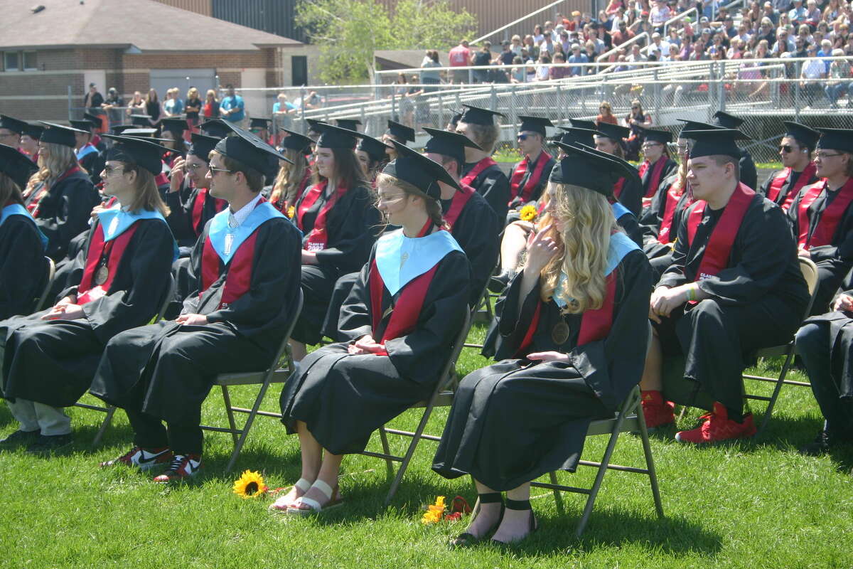 The Reed City High School 139th commencement ceremony was held on the RCHS football field on Sunday, May 15, with 95 graduating seniors walking across the stage. RCHS Distinguished Alumnus Award winner, James G. George, class of 1963 was the keynote speaker.
