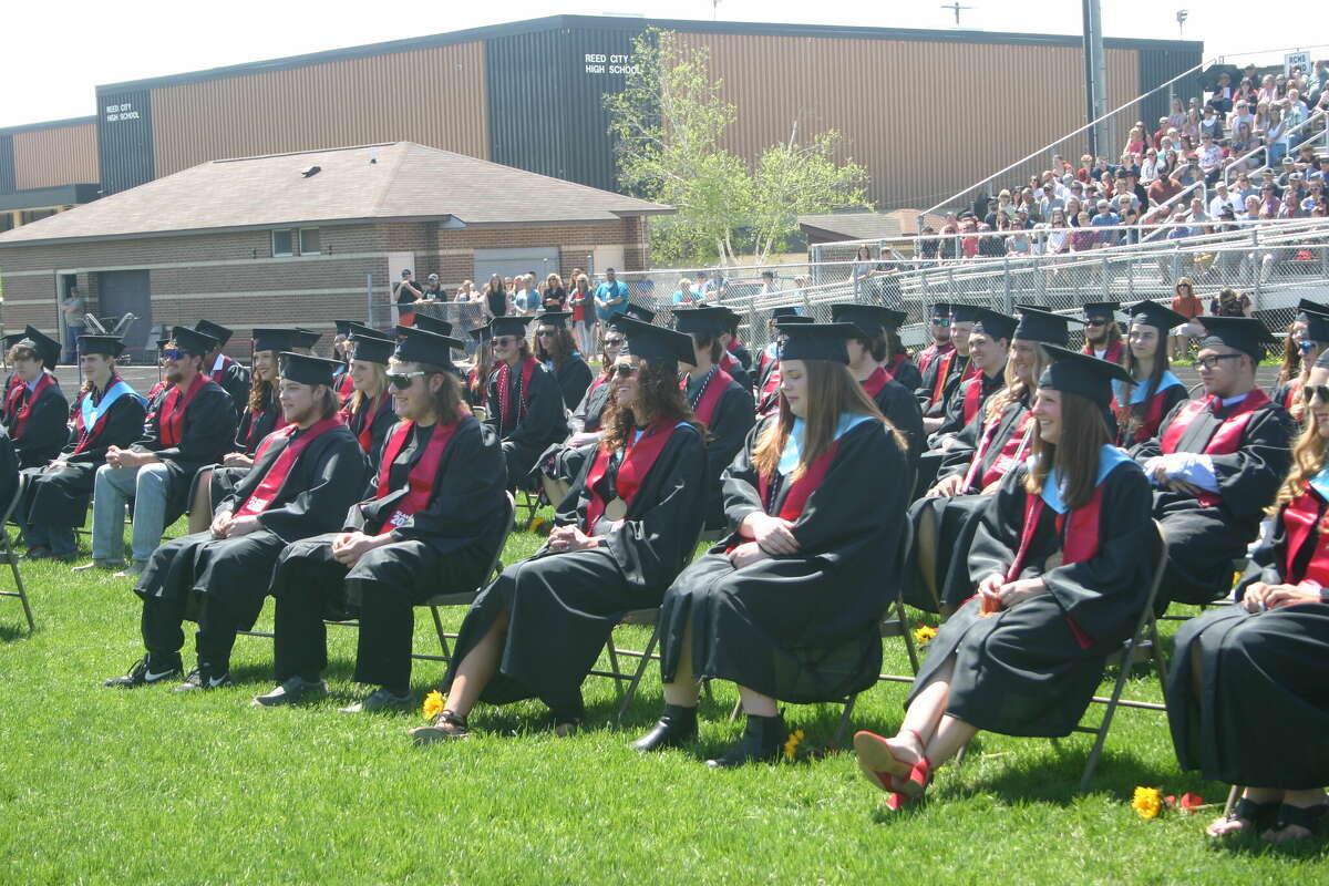 The Reed City High School 139th commencement ceremony was held on the RCHS football field on Sunday, May 15, with 95 graduating seniors walking across the stage. RCHS Distinguished Alumnus Award winner, James G. George, class of 1963 was the keynote speaker.