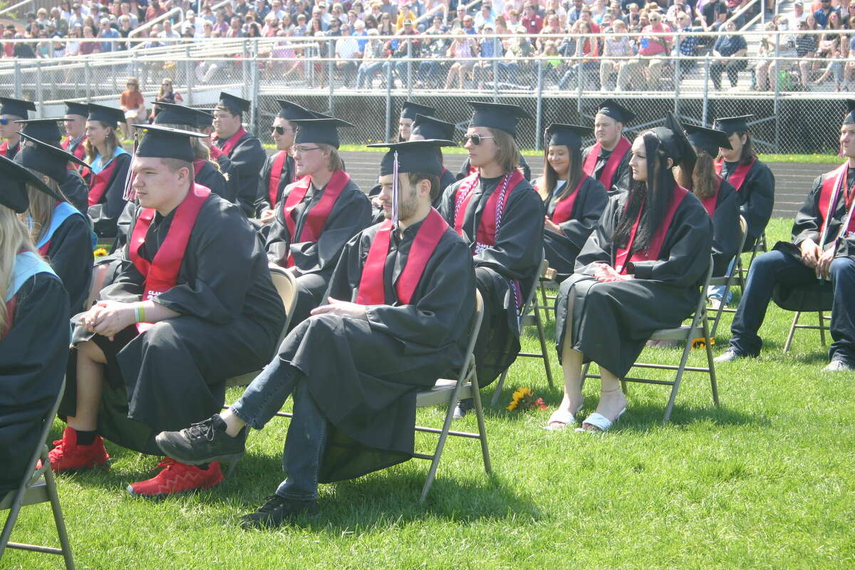 The Reed City High School 139th commencement ceremony was held on the RCHS football field on Sunday, May 14, with 95 graduating seniors walking across the stage. RCHS Distinguished Alumnus Award winner, James G. George, class of 1963 was the keynote speaker.