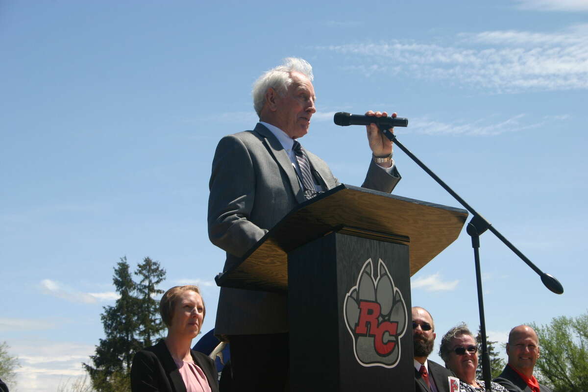 The Reed City High School 139th commencement ceremony was held on the RCHS football field on Sunday, May 15, with 95 graduating seniors walking across the stage. RCHS Distinguished Alumnus Award winner, James G. George, class of 1963 (pictured) was the keynote speaker.