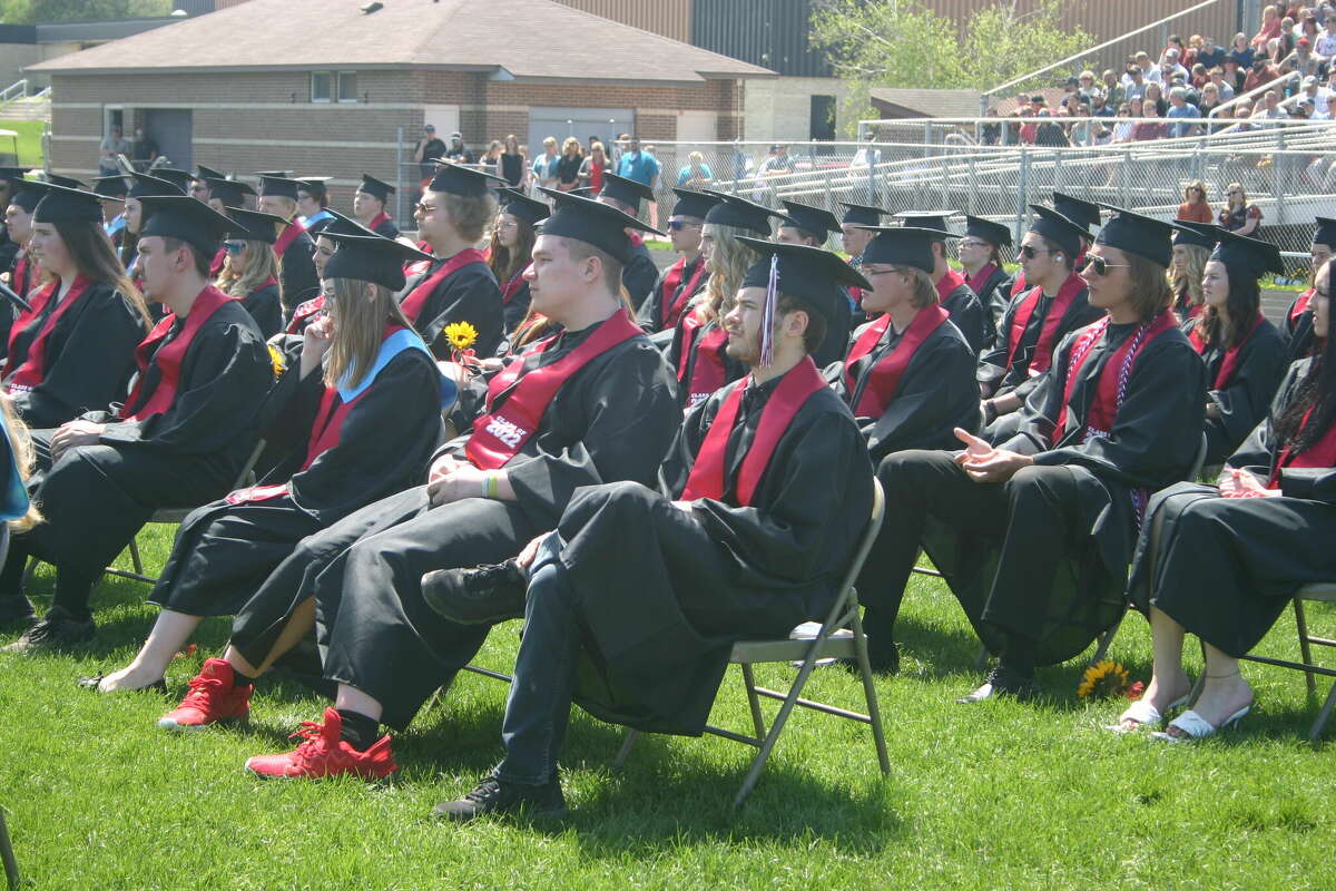 The Reed City High School 139th commencement ceremony was held on the RCHS football field on Sunday, May 15, with 95 graduating seniors walking across the stage. RCHS Distinguished Alumnus Award winner, James G. George, class of 1963 was the keynote speaker.