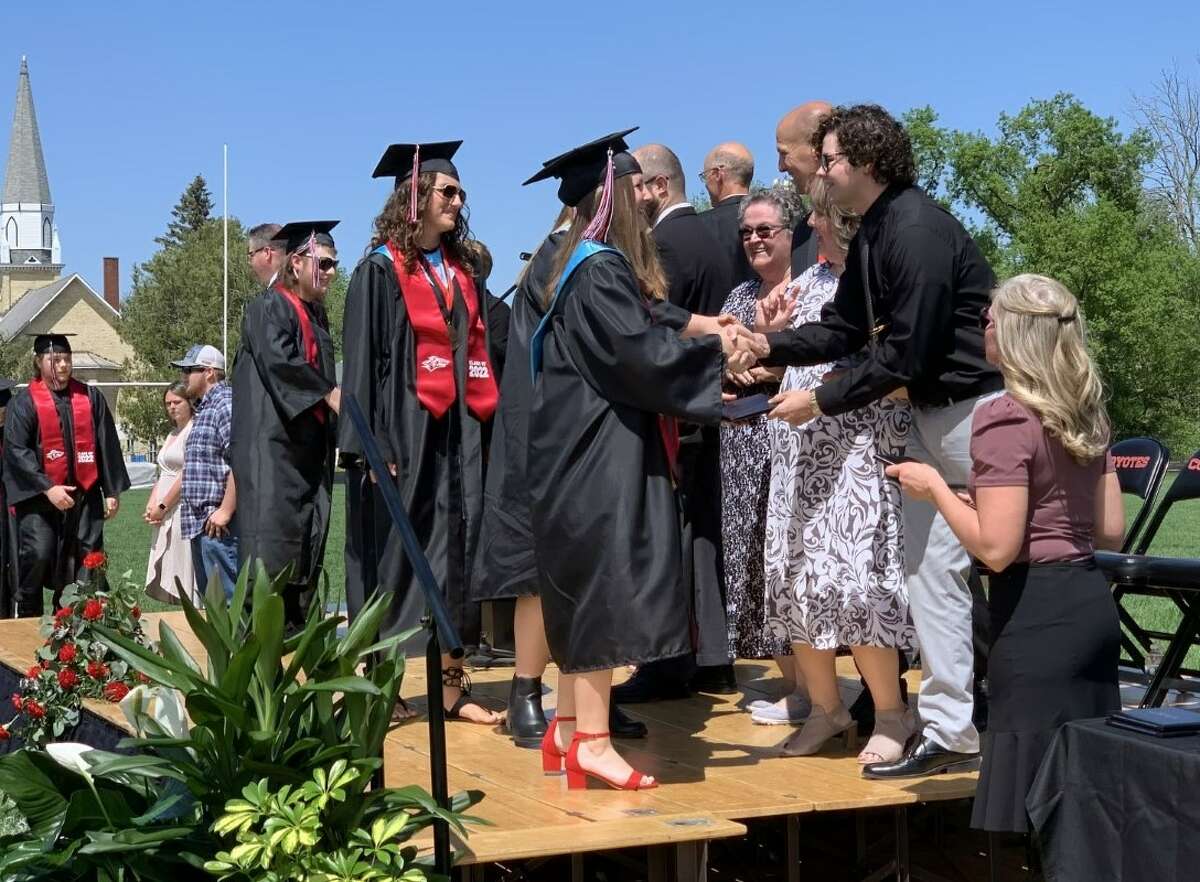 The Reed City High School 139th commencement ceremony was held on the RCHS football field on Sunday, May 15, with 95 graduating seniors walking across the stage. RCHS Distinguished Alumnus Award winner, James G. George, class of 1963 was the keynote speaker.