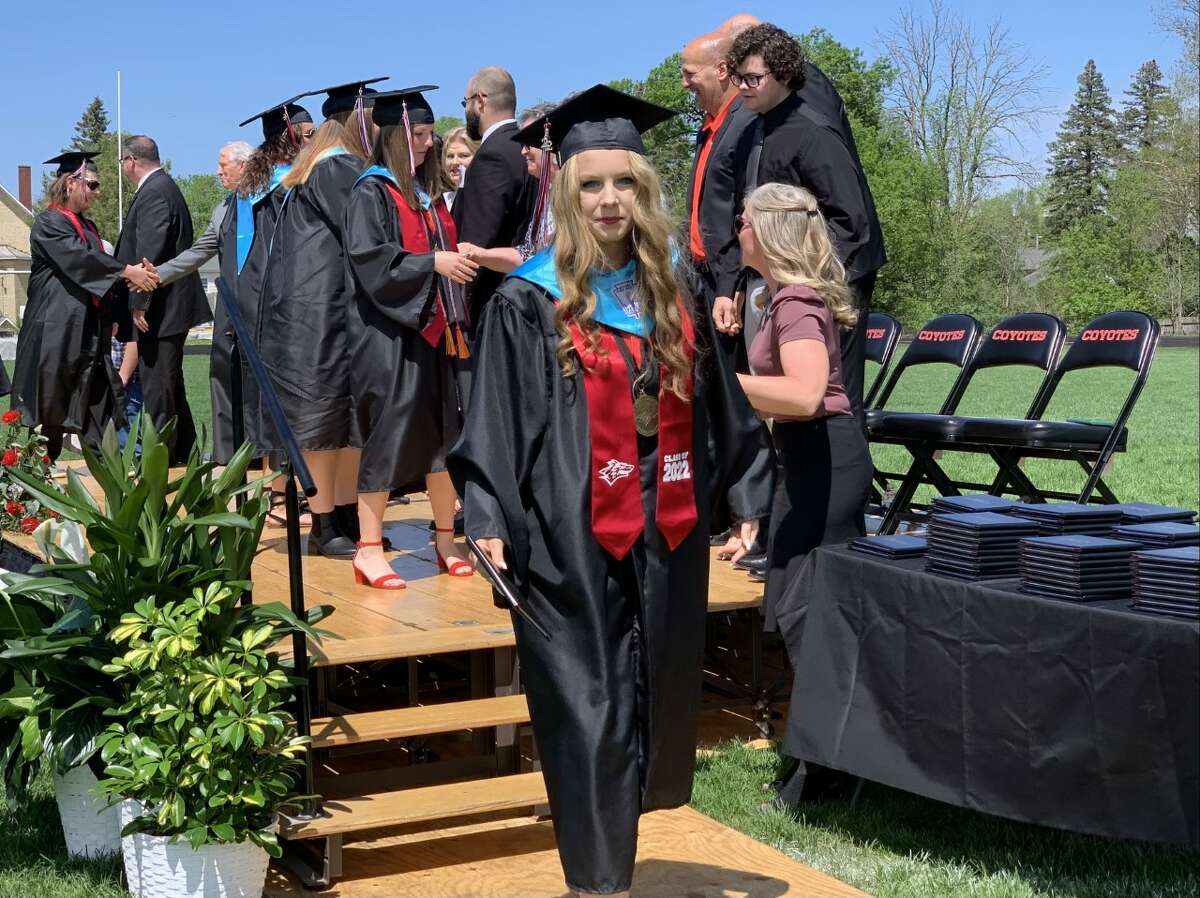 The Reed City High School 139th commencement ceremony was held on the RCHS football field on Sunday, May 15, with 95 graduating seniors walking across the stage. RCHS Distinguished Alumnus Award winner, James G. George, class of 1963 was the keynote speaker.