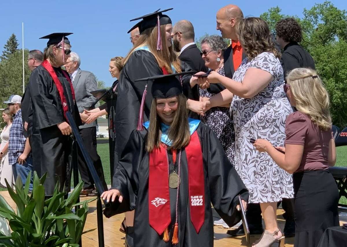 The Reed City High School 139th commencement ceremony was held on the RCHS football field on Sunday, May 15, with 95 graduating seniors walking across the stage. RCHS Distinguished Alumnus Award winner, James G. George, class of 1963 was the keynote speaker.