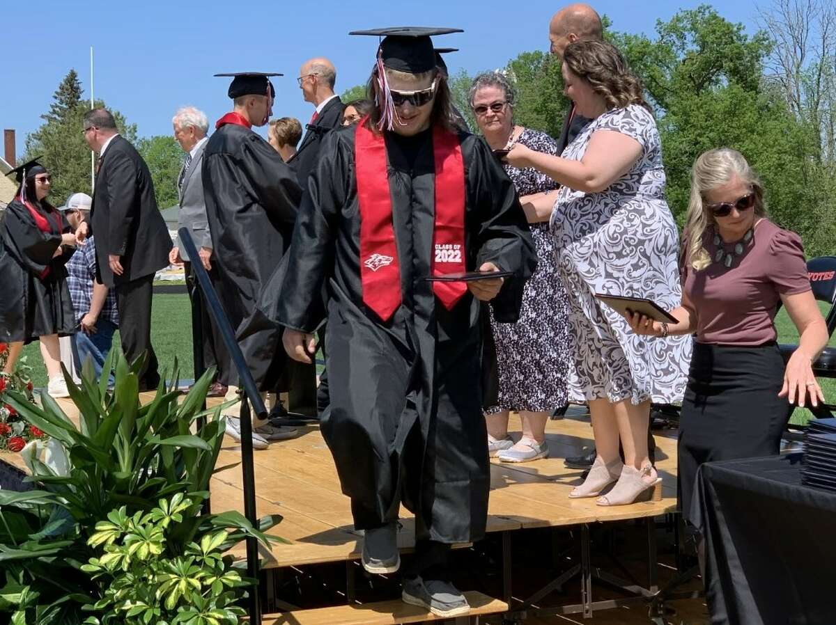 The Reed City High School 139th commencement ceremony was held on the RCHS football field on Sunday, May 15, with 95 graduating seniors walking across the stage. RCHS Distinguished Alumnus Award winner, James G. George, class of 1963 was the keynote speaker.