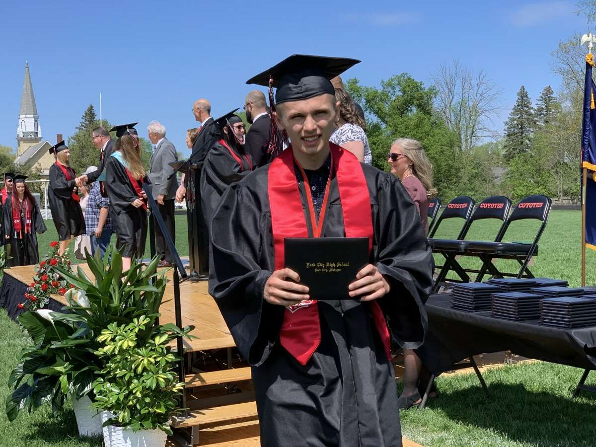 The Reed City High School 139th commencement ceremony was held on the RCHS football field on Sunday, May 15, with 95 graduating seniors walking across the stage. RCHS Distinguished Alumnus Award winner, James G. George, class of 1963 was the keynote speaker.