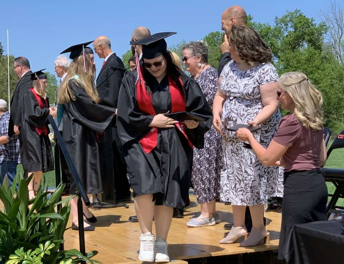 The Reed City High School 139th commencement ceremony was held on the RCHS football field on Sunday, May 15, with 95 graduating seniors walking across the stage. RCHS Distinguished Alumnus Award winner, James G. George, class of 1963 was the keynote speaker.