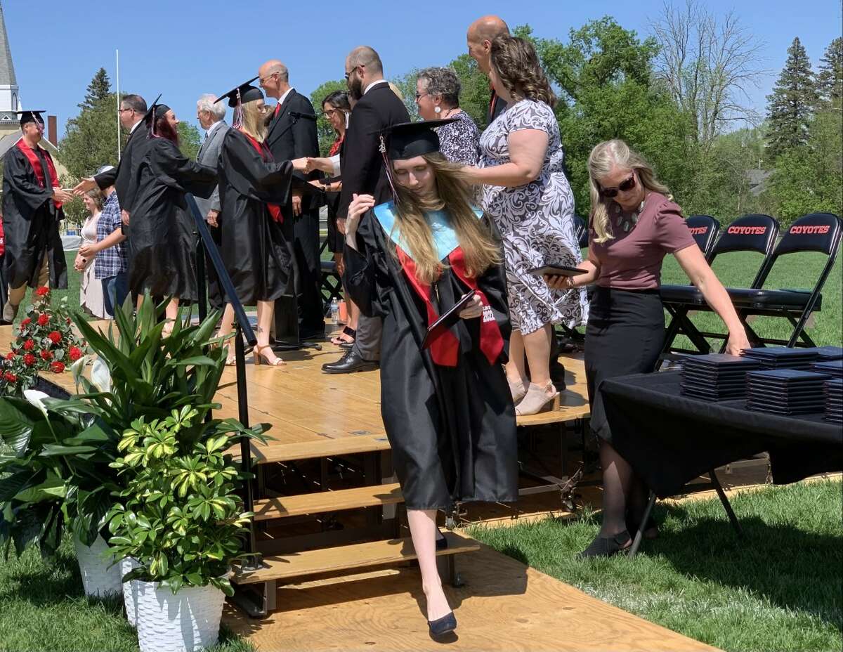 The Reed City High School 139th commencement ceremony was held on the RCHS football field on Sunday, May 15, with 95 graduating seniors walking across the stage. RCHS Distinguished Alumnus Award winner, James G. George, class of 1963 was the keynote speaker.