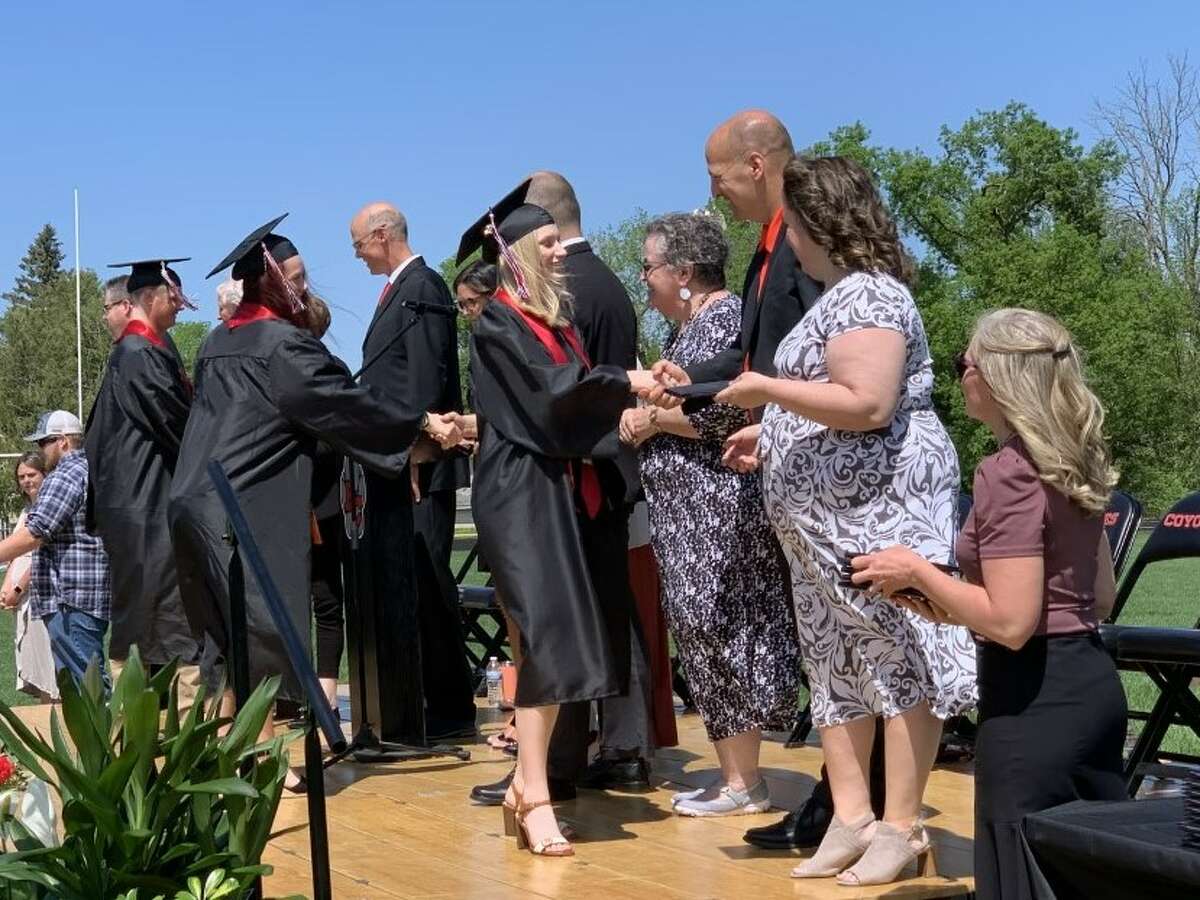 The Reed City High School 139th commencement ceremony was held on the RCHS football field on Sunday, May 15, with 95 graduating seniors walking across the stage. RCHS Distinguished Alumnus Award winner, James G. George, class of 1963 was the keynote speaker.