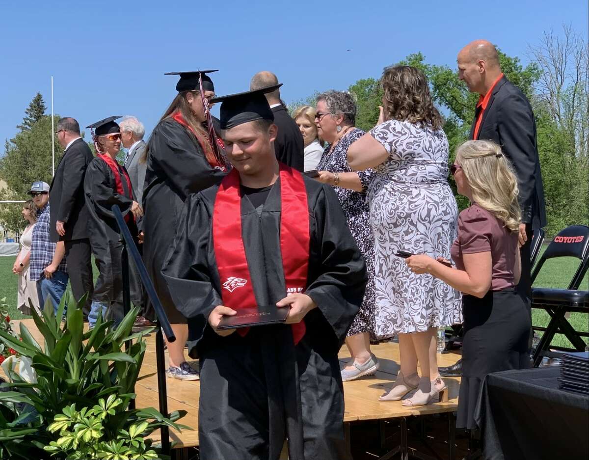 The Reed City High School 139th commencement ceremony was held on the RCHS football field on Sunday, May 15, with 95 graduating seniors walking across the stage. RCHS Distinguished Alumnus Award winner, James G. George, class of 1963 was the keynote speaker.