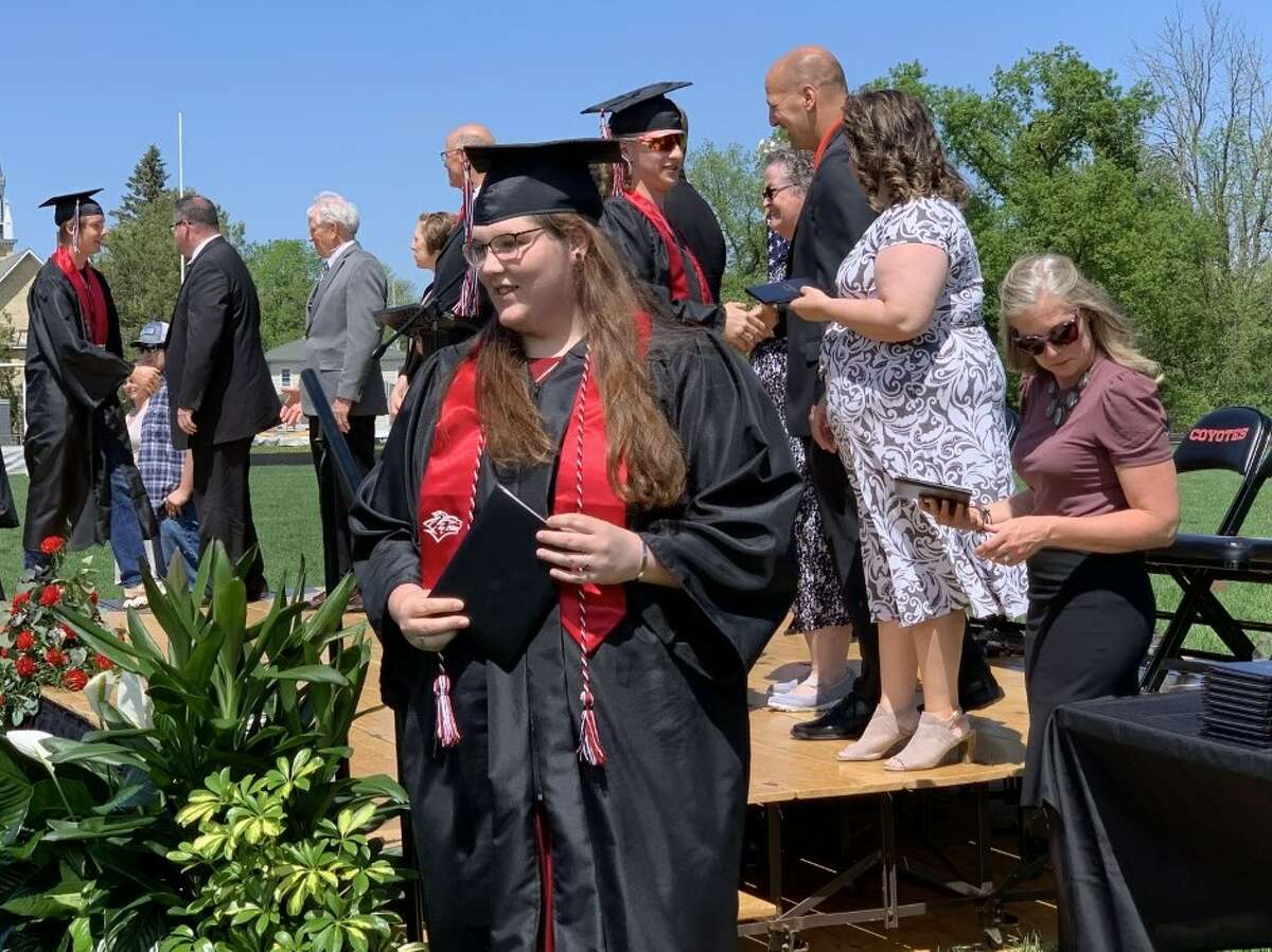 The Reed City High School 139th commencement ceremony was held on the RCHS football field on Sunday, May 15, with 95 graduating seniors walking across the stage. RCHS Distinguished Alumnus Award winner, James G. George, class of 1963 was the keynote speaker.