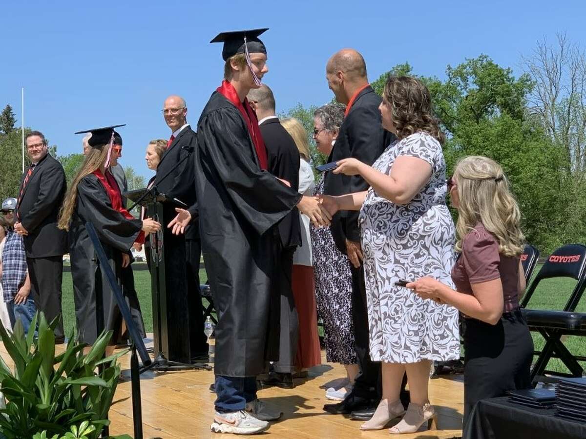 The Reed City High School 139th commencement ceremony was held on the RCHS football field on Sunday, May 15, with 95 graduating seniors walking across the stage. RCHS Distinguished Alumnus Award winner, James G. George, class of 1963 was the keynote speaker.