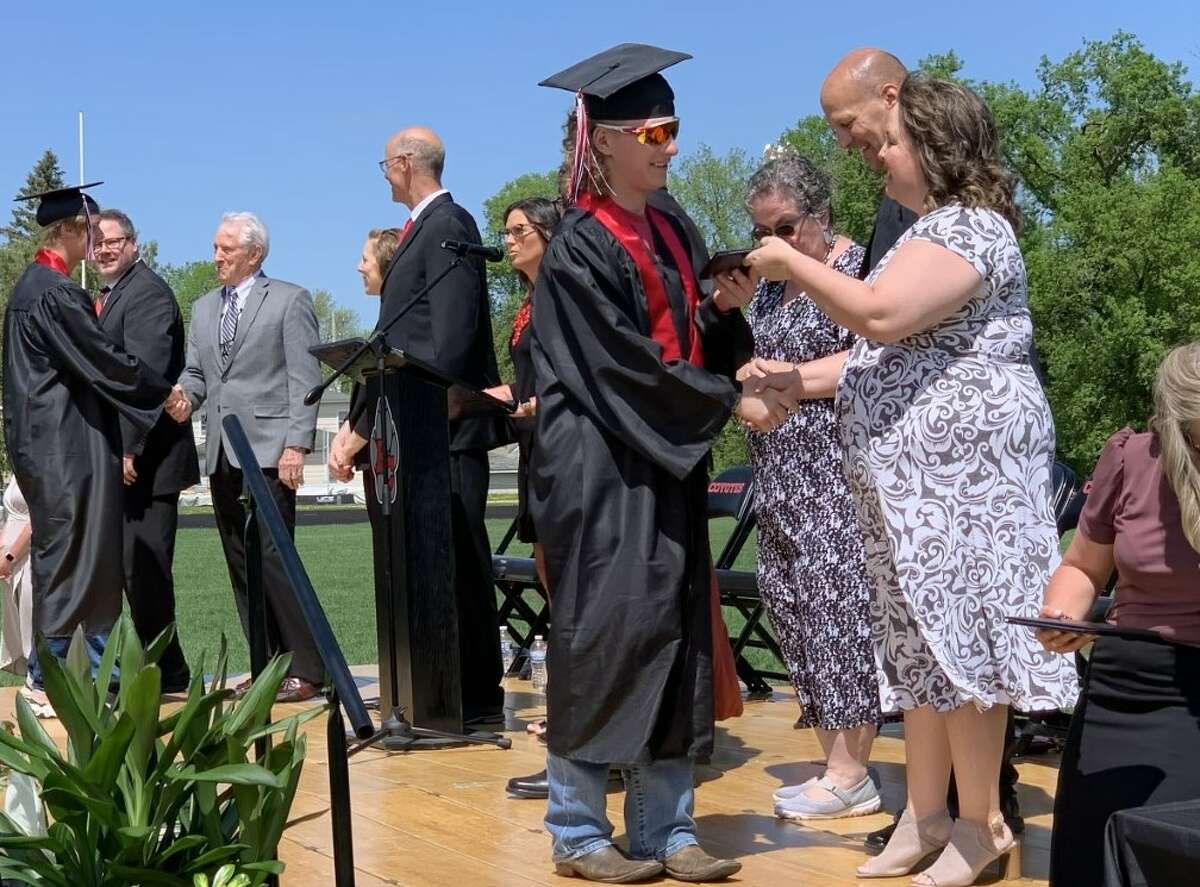The Reed City High School 139th commencement ceremony was held on the RCHS football field on Sunday, May 15, with 95 graduating seniors walking across the stage. RCHS Distinguished Alumnus Award winner, James G. George, class of 1963 was the keynote speaker.