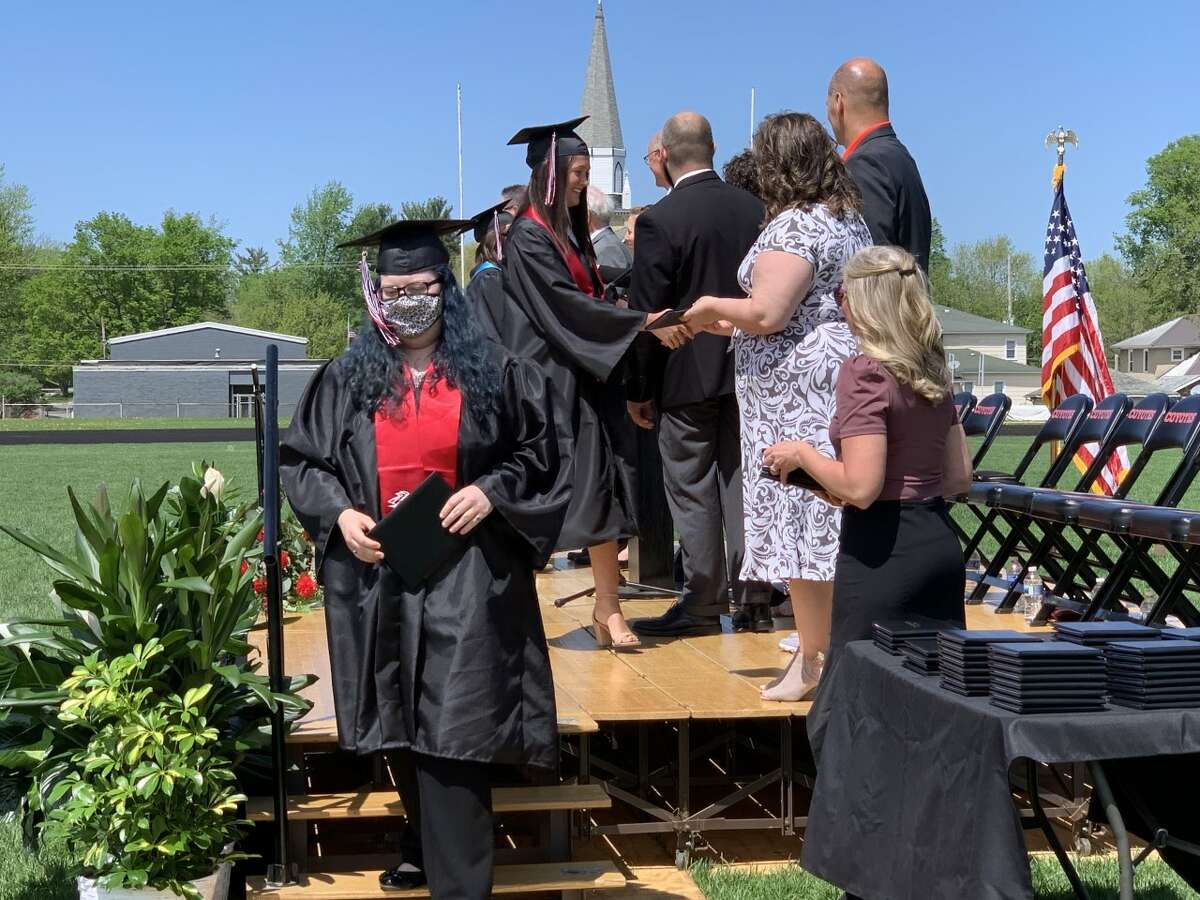 The Reed City High School 139th commencement ceremony was held on the RCHS football field Sunday, May 15, with 95 graduating seniors walking across the stage. RCHS Distinguished Alumnus Award winner, James G. George, class of 1963 was the keynote speaker.